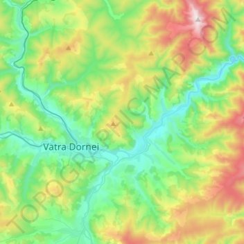 Carte topographique Dorna-Arini, altitude, relief