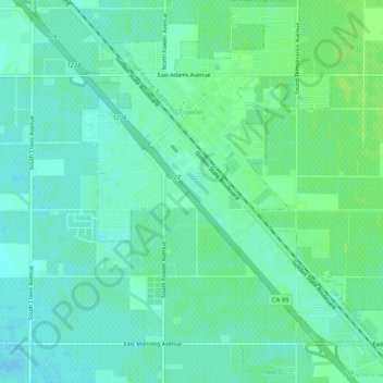 Carte topographique Fowler, altitude, relief