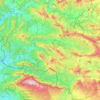 Carte topographique 26170, altitude, relief