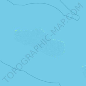 Carte topographique Tahanea, altitude, relief
