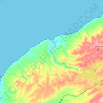 Carte topographique Myponga Beach, altitude, relief