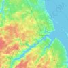 Carte topographique Wellington Parish, altitude, relief
