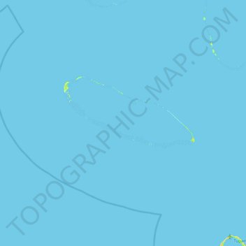Carte topographique Kaukura, altitude, relief