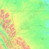 Carte topographique Glacier County, altitude, relief