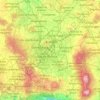 Carte topographique Zona Metropolitana del Valle de México, altitude, relief