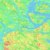 Carte topographique Stockholms kommun, altitude, relief