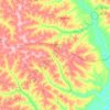 Carte topographique Ivinhema, altitude, relief