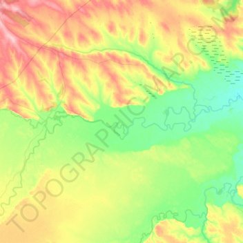 Carte topographique Владимирское сельское поселение, altitude, relief