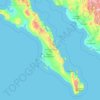 Carte topographique Baja California Sur, altitude, relief