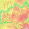 Carte topographique Causse Méjean, altitude, relief