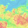 Carte topographique Mecklenburg, altitude, relief
