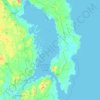 Carte topographique Strangford Lough, altitude, relief