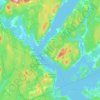 Carte topographique Town of Grand Bay-Westfield, altitude, relief
