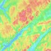 Carte topographique Springfield Parish, altitude, relief