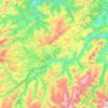 Carte topographique Tineo, altitude, relief