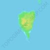 Carte topographique Isla Palma, altitude, relief