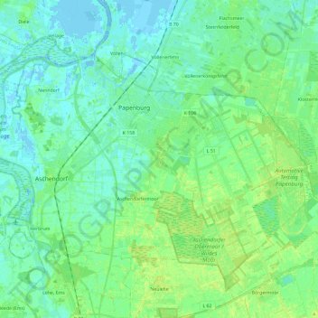 Carte topographique 26871, altitude, relief
