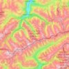 Carte topographique Hochgebirgs-Naturpark Zillertaler Alpen, altitude, relief