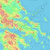 Carte topographique Central Greece, altitude, relief