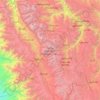 Carte topographique Parc National de Huascarán, altitude, relief