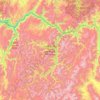 Carte topographique Frank Church-River of No Return Wilderness, altitude, relief