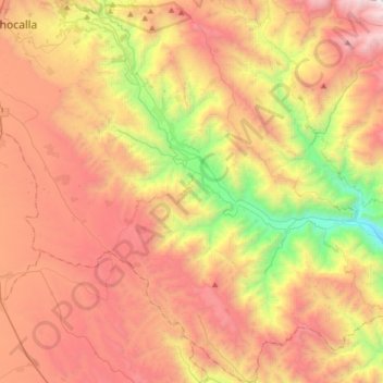 Carte topographique Mecapaca, altitude, relief
