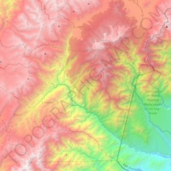 Carte topographique Puerres, altitude, relief
