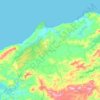 Carte topographique Délégation Sejnane, altitude, relief