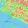 Carte topographique Area F (Cowichan Lake South / Skutz Falls), altitude, relief
