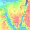 Carte topographique Península del Sinaí, altitude, relief