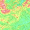 Carte topographique Communauté d’agglomération Saint-Avold Synergie, altitude, relief