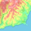 Carte topographique Flinders, altitude, relief