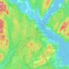 Carte topographique Grand Bay-Westfield, altitude, relief