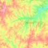 Carte topographique Johnson County, altitude, relief