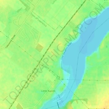 Carte topographique Lost Dauphin State Park, altitude, relief