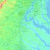 Carte topographique Rappahannock River, altitude, relief