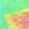 Carte topographique Ruhr, altitude, relief