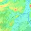 Carte topographique Le Coudray-Macouard, altitude, relief