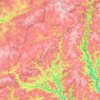 Carte topographique Canton Clervaux, altitude, relief