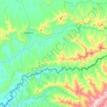 Carte topographique Dihlabeng Ward 20, altitude, relief