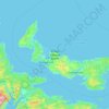 Carte topographique Prince Edward Island, altitude, relief