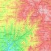 Carte topographique Bengaluru West City Corporation, altitude, relief