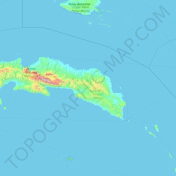 Carte topographique Seram Island, altitude, relief