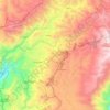 Carte topographique Área de Bosque y Vegetación Protectora de la Subcuenca Alta del río León y Microcuencas de los ríos San Felipe de Oña y Shincata, altitude, relief