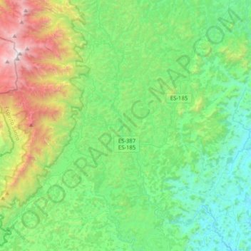 Carte topographique Ibitirama, altitude, relief