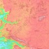 Carte topographique Siddapura taluk, altitude, relief