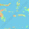 Carte topographique Islas Molucas, altitude, relief