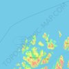 Carte topographique Troms, altitude, relief