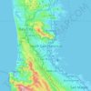 Carte topographique South San Francisco, altitude, relief