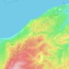 Carte topographique New Bandon Parish, altitude, relief